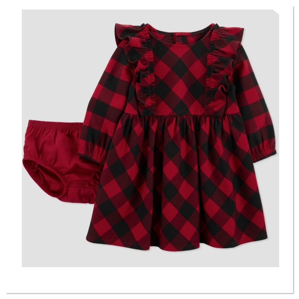 Baby Girls Buffalo Check Dress Just One You made by carter’s